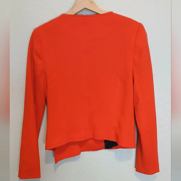 💚5/$25 Jules & Leopold Red Moto Bomber Zip Fitted Jacket Size XS - Picture 3 of 6